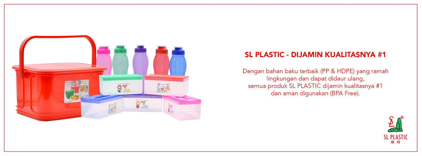 SL Plastik Produk perlengkapan rumah tanggal dari plastik, tempat sampah, keranjang laundry , botol minum , tempat makan