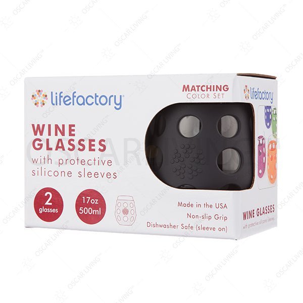 Botol BayiGelas wine Lifefactory Silikon Sleeve 17 oz BPA Free - Paket 2LIFEFACTORYOSCARLIVING