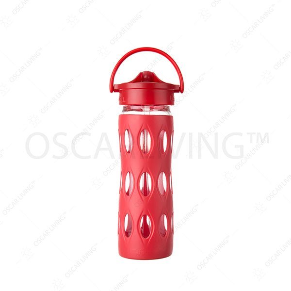 Botol MinumBotol Minum kaca Lifefactory 16oz Axis Straw Cap BPA FreeLIFEFACTORYOSCARLIVING