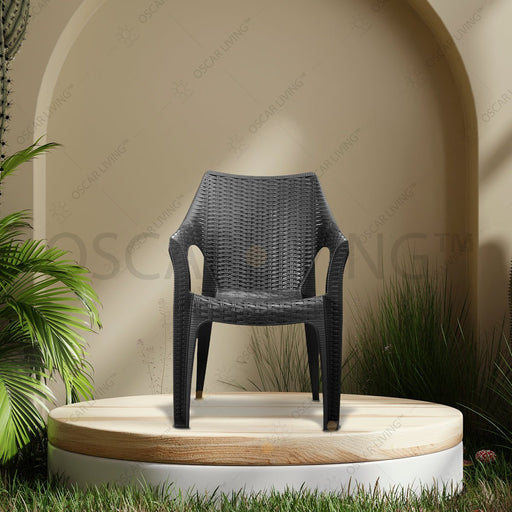 KURSI PLASTIK - PLASTIC CHAIRKursi Plastik Tabitha KST304 Motif Rotan | Plastic Chair KST 304TABITHAOSCARLIVING