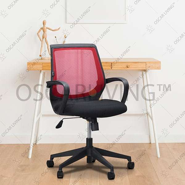 Kursi Kantor Red Black Office Chair REY OC BLACK RED PCS