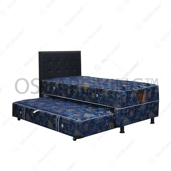 Kasur Springbed Central Deluxe 2in1 HB Sydney Hitam Fullset