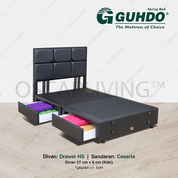 Base Guhdo Drawer HS Fullset Caserta | Divan Only - OSCARLIVING