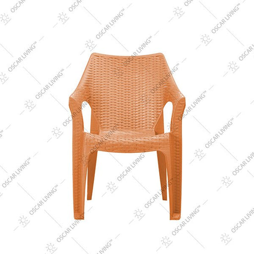 Kursi Plastik Tabitha KST304 Motif Rotan | Plastic Chair KST 304 - OSCARLIVING