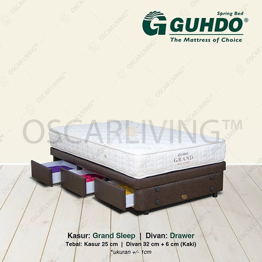 KASUR - SPRINGBEDKasur Springbed Guhdo Grand Sleep | Fullset Drawer 3LGUHDOOSCARLIVING