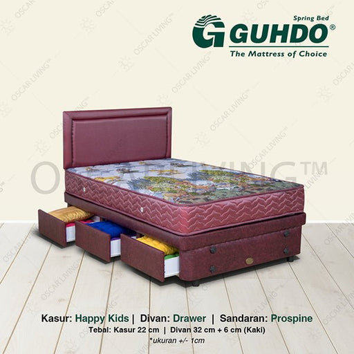 KASUR - SPRINGBEDKasur Springbed Guhdo Drawer BED Happy Kids | Fullset Prospine KidsGUHDOOSCARLIVING