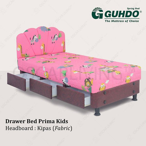 KASUR - SPRINGBEDKasur Springbed Guhdo Drawer Bed Prima Kids HB Kipas Fabric | FullsetGUHDOOSCARLIVING