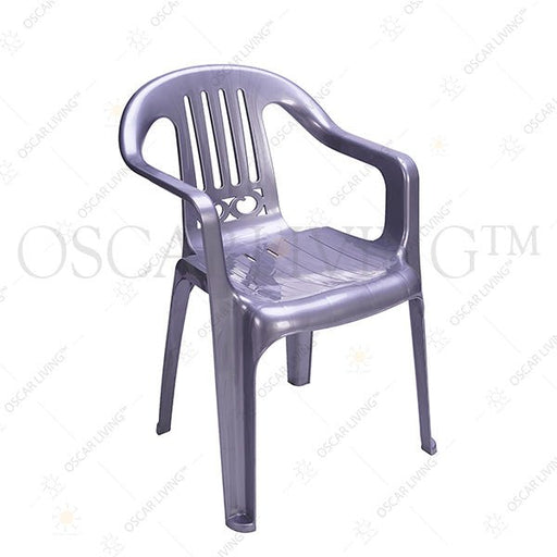Kursi Teras Santai SL Plastik ITALIA Silver | Terrace Chair - OSCARLIVING